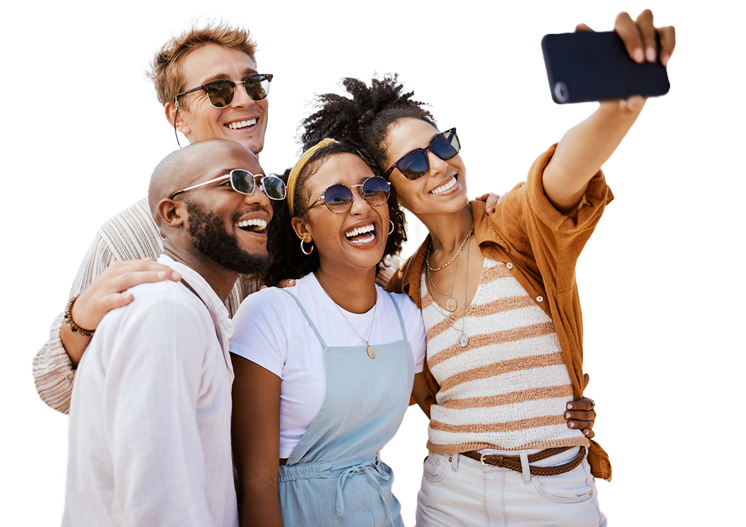 Friends taking a selfie